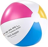 PEARL Aufblasbarer Ball: Aufblasbarer Wasserball, Mehrfarbig, Ø 33 cm (Strandball)