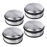 Schramm® 4 Stück Türstopper flach ca. 10 x 4 cm Türpuffer Tür Stopper Halter Puffer 4er Pack