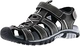 ConWay Damen Herren Trekkingsandalen Outdoorschuhe anthrazit/schwarz, Größe:45, Farbe:Anthrazit