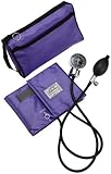 ADC Diagnostix 778 Taschen-Aneroid-Blutdruckmessgerät mit Adcuff-Nylon-Blutdruckmanschette, Erwachsenen- und Tragekoffer, Lila