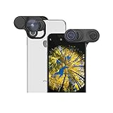 olloclip - Vorsatzlinsen, Handy Objektiv mit Fischauge, Makroobjektiv und Weitwinkelobjektiv für Smartphones iPhone XS Max - Schwarz