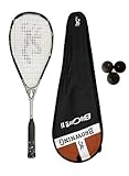 Browning Big Gun 110 Ti Squashschläger, mit 3 Dunlop Squashbälle