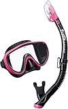 TUSA Sport Serene - Schnorchelset tauchset Trocken Schnorchel tauchmaske schnorchelmaske damen erchwachsene - Rosa (UC-1625)