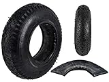 w-mtools Schubkarre Reifen mit Schlauch Set Ersatzreifen 4.80/4.00-8 2 PR Stollenprofil Reifen & Schlauch Luftrad Kettcar Anhänger Gartenwagen