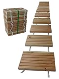 Gartenpirat Rollweg Holz 25x250 cm Gartentritte Holz-Tritte, Holz-Fliesen für den Weg im Garten
