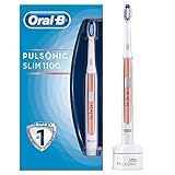 Oral-B Pulsonic Slim 1100 Elektrische Schallzahnbürste, mit Timer und Aufsteckbürste, roségold