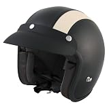 Römer Milano Motorradhelm Jet, Schwarz/Creme, Größe S
