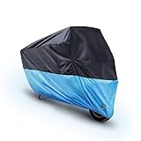 MONOJOY Motorroller Abdeckung Motorrad Abdeckplane Draussen Fahrrad Motorradgarage Innen Motorradabdeckung Motorradgarage Vespa Plane Roller Moped Abdeckplane Winterfest Motorrad Regenschutz（M）