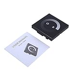Dimmschalter, DC 12V-24V Einfarbiges Touchpanel Dimmer Wandschalter Controller LED Lichtstreifen Dimmerknopf Helligkeit einstellen EIN/AUS Schalter Weiß(Schwarz)