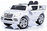 crooza Mercedes-Benz SUV GL450 GL 450 Jeep 12V Kinderauto Kinderfahrzeug Kinder Elektroauto (Weiss)
