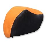Surepromise Motorradabdeckung 245 * 105 * 125cm Motorradplane Motorradgarage Outdoor Indoor 190T Wasserdicht Winterfest Motorrad Abdeckplane Abdeckung mit Tasche (Orange XL) Ersatz
