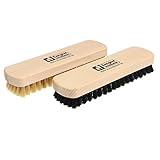 Langlauf Schuhbedarf Schuhbürste Polierbürste zur Schuhpflege - die Polierbürste für die professionelle Schuhpflege (1 Paar hell + dunkel)