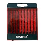 MATRIX 10tlg. Stichsägeblätterset | für Holz und Metall |Aufbewahrungsbox