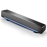 Docooler Mini-Lautsprecher, tragbarer USB-Soundbar, Heimkino, Stereo-Subwoofer, leistungsstarker Musik-Player mit 3,5 mm Audio-Stecker für PC, Laptop, TV, MP3, MP4