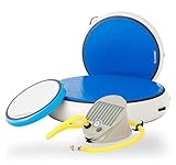 AirTrack Factory - AirSpot aufblasbare runde Sportmatte Balancematte Gymnastikmatte Turnmatte federnt inkl. Fußpumpe (70)