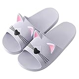 Jungen Mädchen Pantoletten Kinder Hausschuhe rutschfeste Sandalen Sommer Flache Leicht Slipper Badelatschen Dusch-& Badeschuhe -Damen Violett-36/37 EU