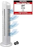 Interior TF35 Säulenventilator Turmventilator 78cm, 3 Stufen Standventilator, Oszillierender Boden Ventilator, Lautstärke max. 57dBA, 45 W, weiss