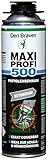Den Braven API100500500 Profi Maxi Pistolenschaum 1K 500 ml (hochexpansiver PU Schaum, alterungsbeständig, Baustoffkl. B2), Polyurethanschaum Made in Germany