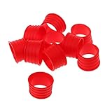 MagiDeal 10er Set Griffband Abschlussgummi Tennis Racket Grip Ring für Tennisschläger - Rot