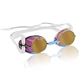 Malmsten Schwedenbrille verspiegelt Schwimmbrille, Gold, One Size