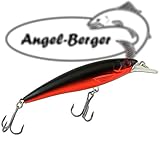 Angel-Berger Striker Minnow 3D Wobbler Raubfischköder (Black Minnow)