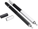 Yizhet 2 PCS 2in1 Eingabestift Stylus Stift Touch Pen für iPhone iPad Samsung Galaxy und alle Smartphone Handy Tablet mit kapazitiven Touchscreen (2 PCS Metall 2in1)