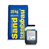 trendybau 1K Pflasterfugenmörtel, Feste Fuge, unkrautfreie Fugen, wasserdurchlässig - 26,2 kg Sackware - Farbe Basalt
