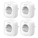 Gosund ALexa Steckdose 4er Pack, Smart Wlan Steckdose Smart Home Steckdose 16A Stromzähler Steckdose Wlan messen Fernsteurung und Sprachsteuerung, Kompatibel mit Alexa Google Home, auf NUR 2.4 GHz