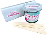 439g Sweet Wax Simply Brazilian Grün zur Enthaarung mit Vlies. Natürlicher Brazilian Wax aus nur Zucker, Honig, Zitrone und Chlorophyll. Sugaring Zuckerpaste Perfekt für Bikini Wax