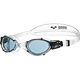 arena Unisex Training Freizeit Schwimmbrille Nimesis Crystal Medium (UV-Schutz, Anti-Fog Beschichtung), Smoke-Clear-Black (55), One Size