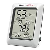 ThermoPro TP50 digitales Thermo-Hygrometer Hygrometer Innen Thermometer Raumthermometer mit Aufzeichnung und Raumklima-Indikator für Raumklimakontrolle Klima Monitor