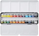 Winsor & Newton 0190553 Professional Watercolours (feinste Künstler Aquarellfarbe - Metal Box 24 Farben in 1/2 Näpfchen