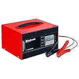 Einhell 1050821 Batterie-Ladegerät CC-BC 10 E (12 V, für Batterien von 5-200 Ah, Ladeelektronik, Stahlblechgehäuse, inkl. Ladeleitung mit Polzangen)