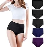 wirarpa Damen Unterhosen Baumwolle Unterwäsche Hohe Taille Slips Hoher Taillenslip für Frauen Mehrpack Größe XXL