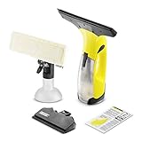 Kärcher Akku Fenstersauger WV 2 Premium Extra Absaugdüse (Akkulaufzeit: 25 min, 2x wechselbare Absaugdüsen - breit und schmal, Sprühflasche mit Mikrofaserbezug, Fensterreiniger-Konzentrat 20 ml)