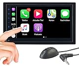 CREASONO Autoradios: 2-DIN-Autoradio mit Freisprechfunktion, Apple CarPlay, 17,1-cm-Display (Doppel DIN Autoradio)
