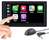 CREASONO Autoradios: 2-DIN-Autoradio mit Freisprechfunktion, Apple CarPlay, 17,1-cm-Display (Doppel DIN Autoradio)