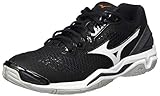 Mizuno Unisex Wave Stealth V Handballschuh, Schwarz Weiß Ebenholz, 42 EU