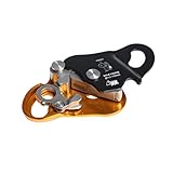 T TOOYFUL Metall Steigklemme Seilgreifer Klettern Steighilfe Handsteigklemme, Gold, max. 100kg