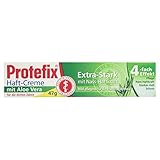 Protefix Haft-Creme mit Aloe Vera für Zahnprothesen – Extra-Stark mit Langzeit-Wirkung – 47g Creme
