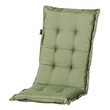 Madison Hochlehnerauflage Basic Green, ca. 123 x 50 x 8 cm, grün, 50% Baumwolle/50% Polyester