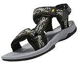 CAMEL Mens Outdoor Wandern Walking Sandalen Sport Verstellbare Träger Sommer Wasserschuhe für Strand, Fisch, Trekking-Grün-44 EU/9 UK
