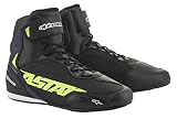 Alpinestars 25102191570-43 Herren Motorradstiefel, Schwarz/Gelb/Fluo/Blau, 43 EU