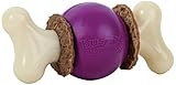 PetSafe Busy Buddy Hundespielzeug Bouncy Bone S, Zahnpflege für Hunde, inklusive Snackringe, für kleine Hunde und Welpen