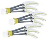 PEARL Lamellenreiniger: Lamellen-und Jalousien-Reiniger, Mikrofaseraufsatz, Bürste, 3er-Set (Jalousienbürste)