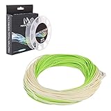 Maximumcatch Avid 2 Farbe Fliegenschnüre mit geschweißter Schlaufe, Gewicht nach vorn schwimmende Fliegenfischen Schnüre 100ft (3F/4F/5F/6F/7F/8F)  (Elfenbein&Chartreuse, WF3F)
