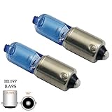 2x St. SUPER WHITE H10W BA9s 12V 10Watt Glühbirnen Halogen Lampen 9mm Metall Bajonettsockel Innenraumleuchte, Standlichtlampen für Ringe Angel Eyes - Hallenwerk