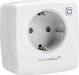 Homematic IP Smart Home Schalt-Mess-Steckdose – intelligente Steckdose mit kostenloser App und Sprachsteuerung über Amazon Alexa, 140666A0