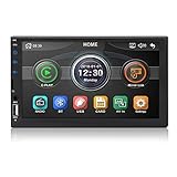 MiCarBa Doppel Din Auto Stereo Bluetooth Radio Video Player, 7 Zoll HD 1024 * 600 Touchscreen Auto Video Stereo, Auto MP5 Player Unterstützung FM Android Telefon Spiegel Link (CL7043)