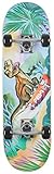 AREA Komplett Skateboard für Kinder 28' Zoll - ab 5 Jahre mit Aluminium Achse (Dino)
